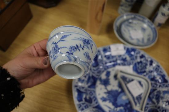 A collection of mixed 18th/19th century blue and white Chinese ceramics (mostly damaged)